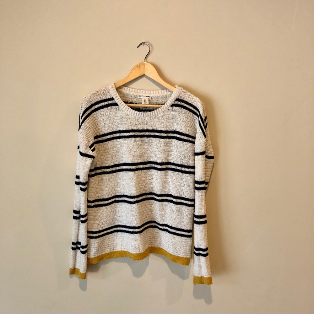 Stripes Sweater with Yellow Detail